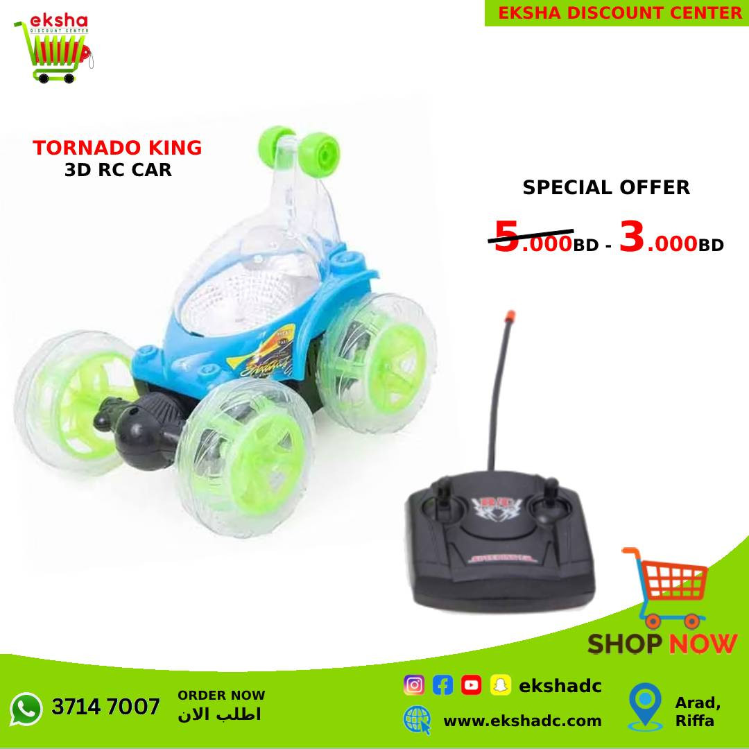 Tornado King RC Recharging Car - Blue