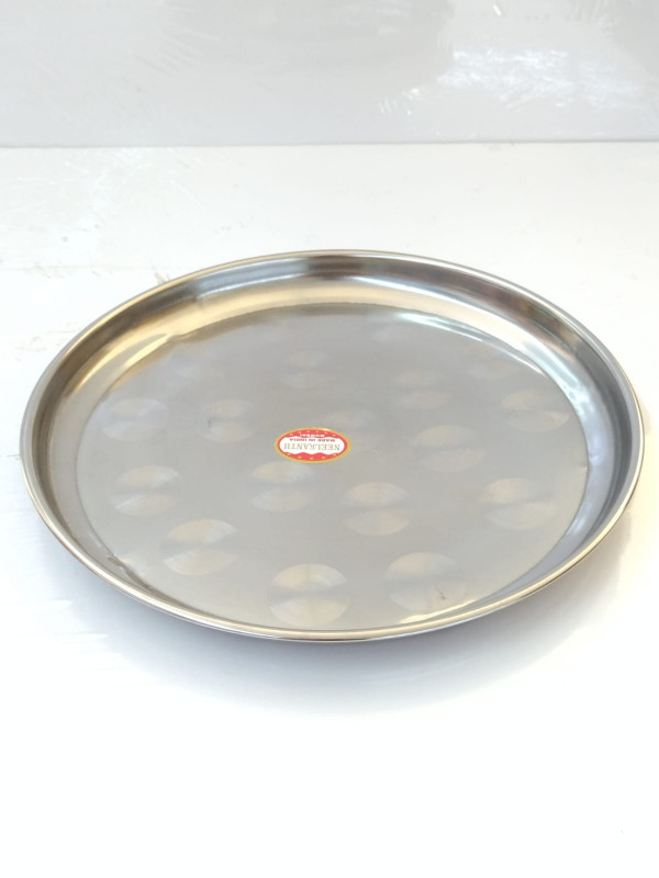 NEELKANTH SS ROUND TRAY 30CM NEW
