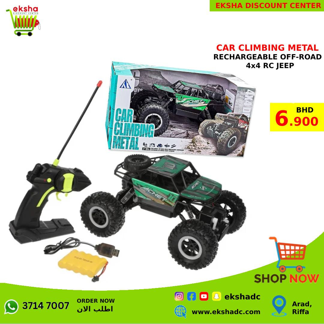 Car Climbing Metal 4x4 RC Jeep - Green