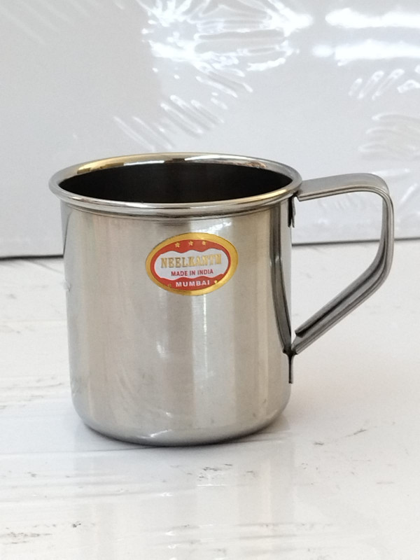 SS RAINBOW MUG SILVER 7CM NEW